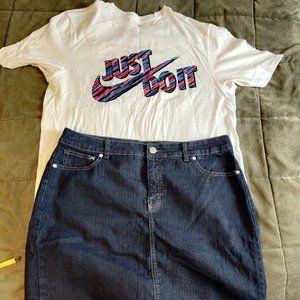 Denim Skirt and Nike T-shirt bundle